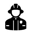 Clip art of a fireman.