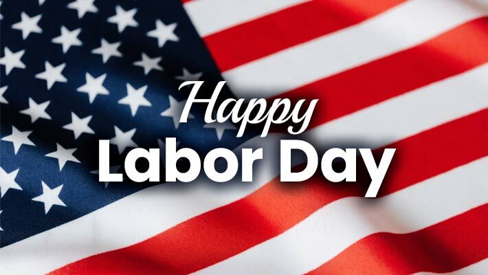 Happy Labor Day. U S flag